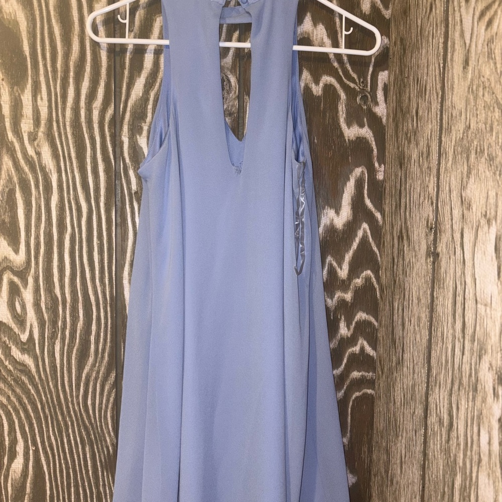 Elegant Blue Sleeveless Dress